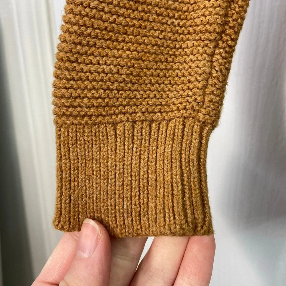 Cat & Jack unisex brown tan thick knit full zip sweater jacket‎ cotton 18 months